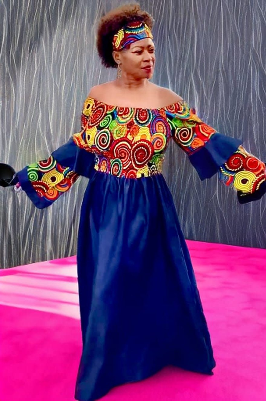 Denim Jeans Long Dress with Bell Sleeves