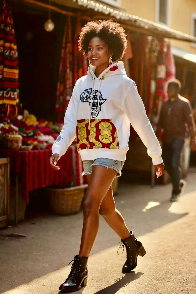 Graphic African map sweatshirt