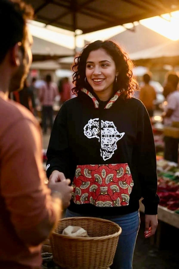 Graphic African map sweatshirt