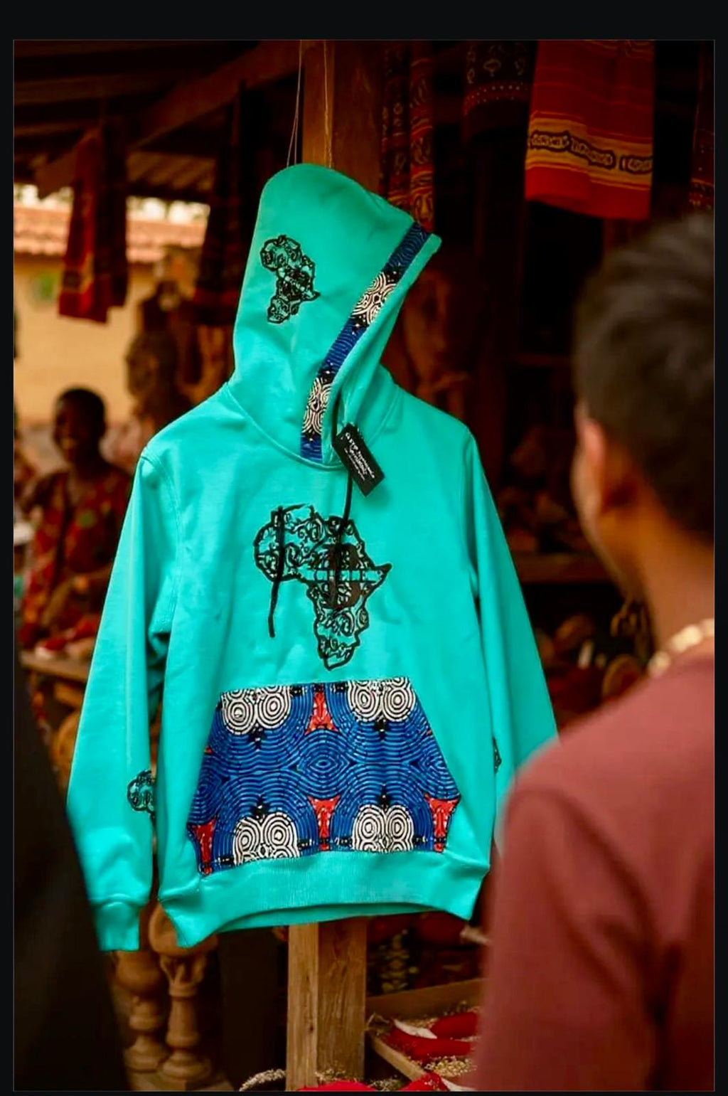 Graphic African map sweatshirt