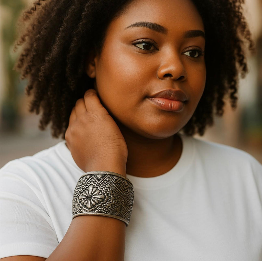 Egyptian bracelet Silvertone