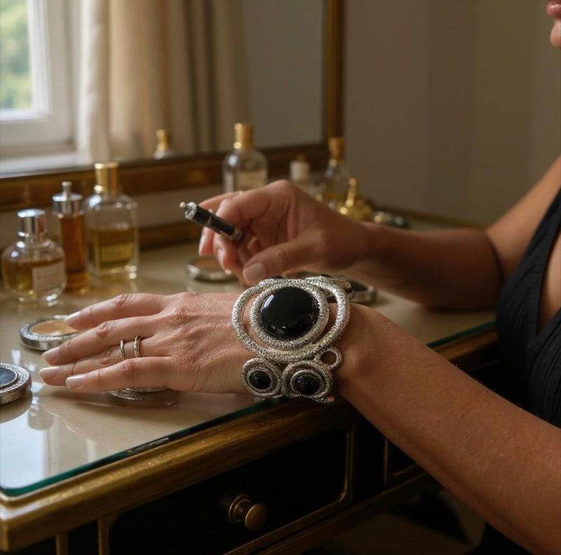 Black marble Cuffs