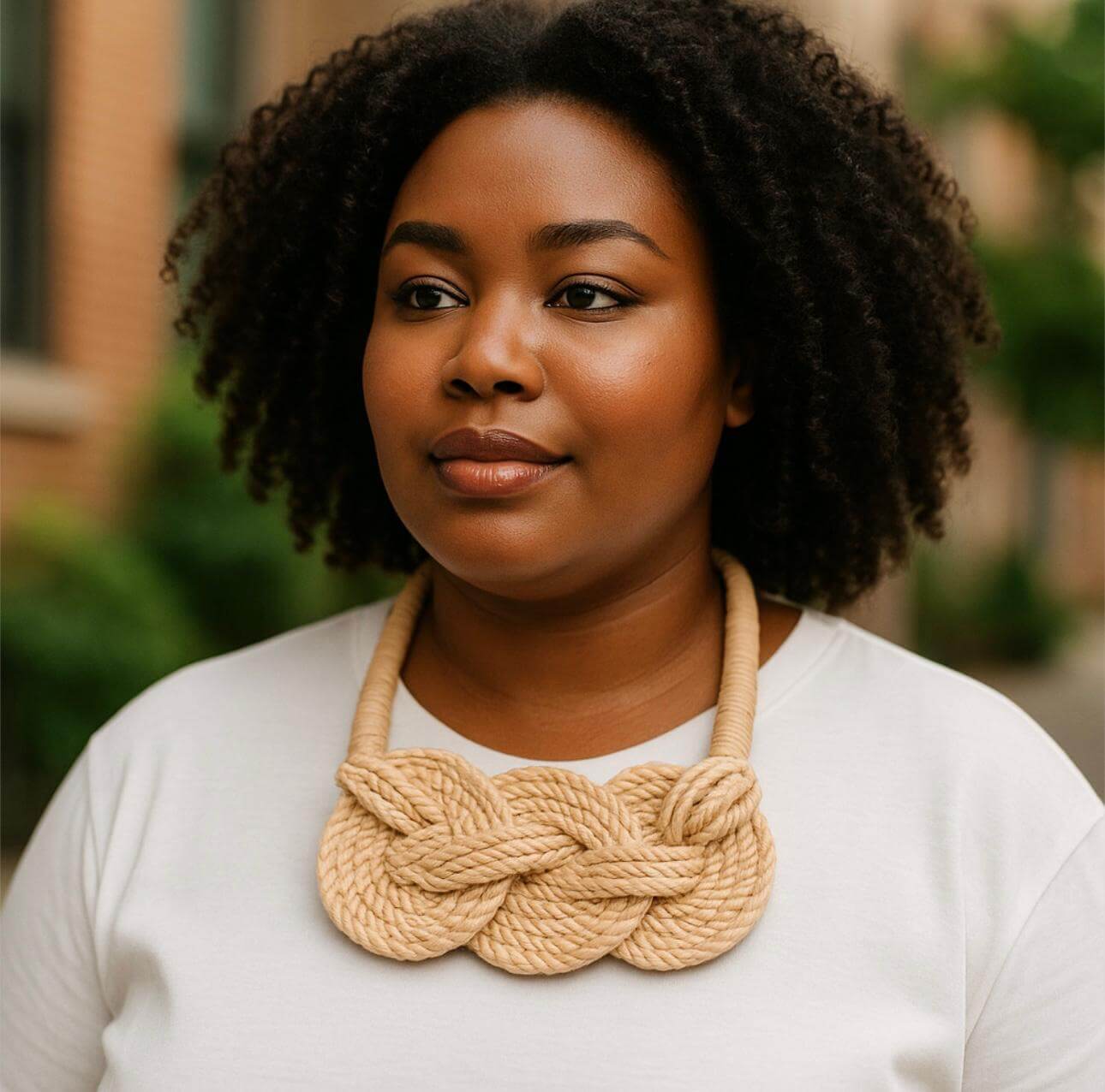 Wicker Straw Necklace