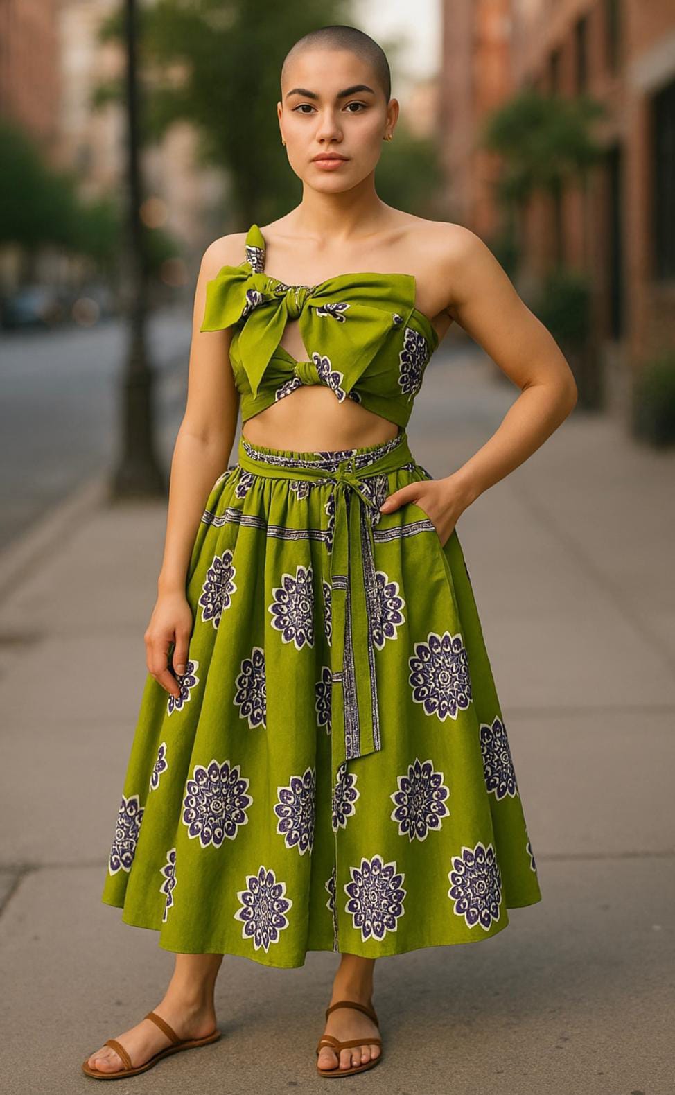 Multi Flowers Traditional Maxi Skirt