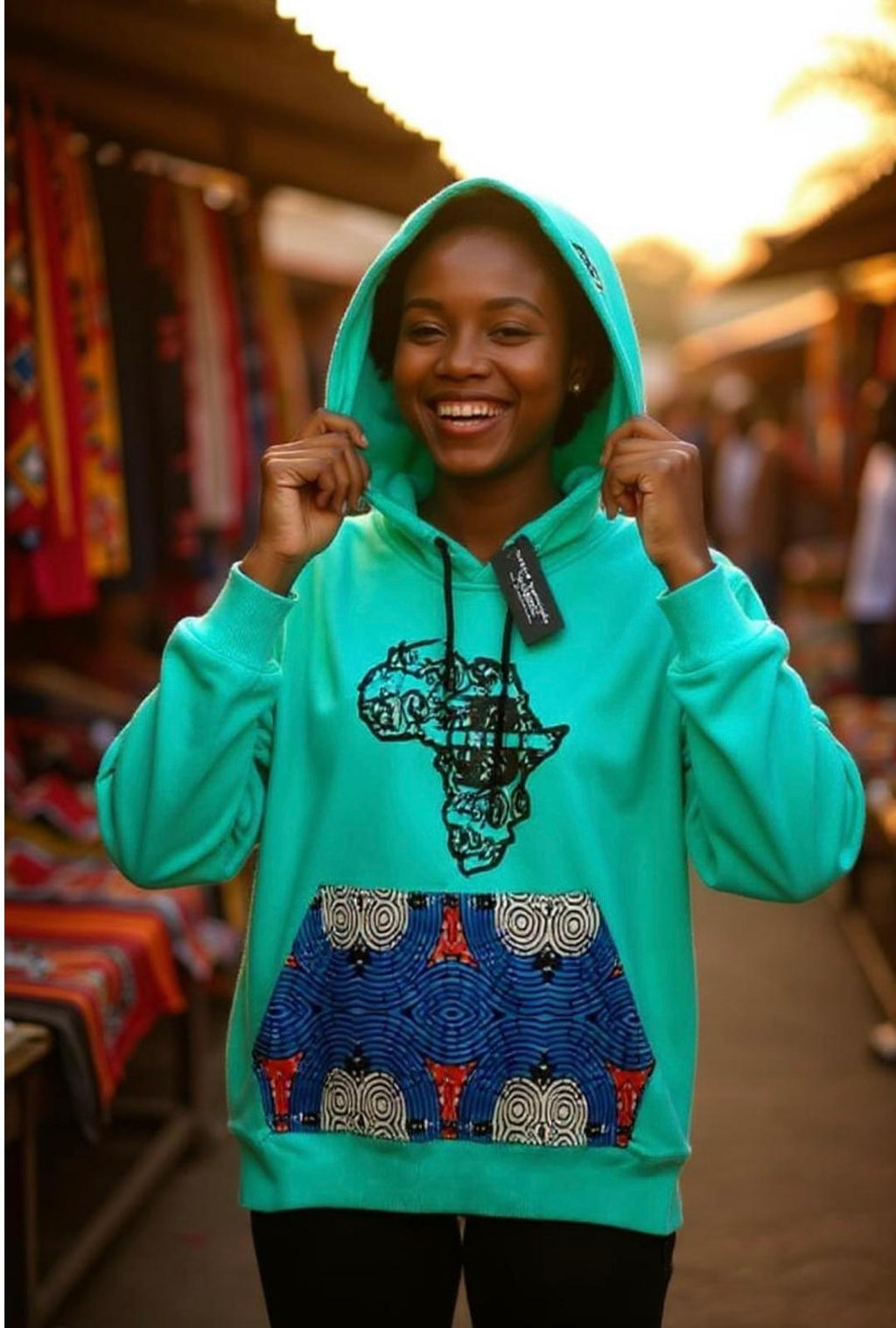 Graphic African map sweatshirt