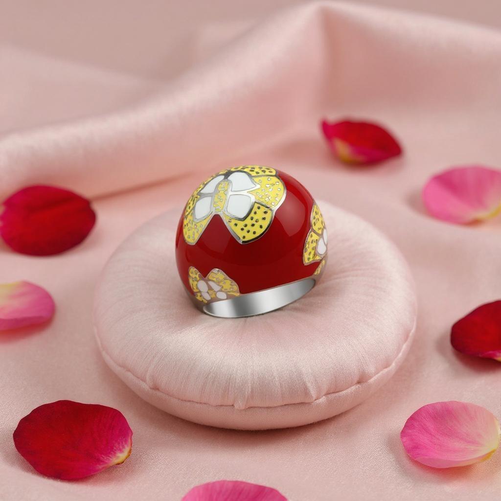 Chunky Ring Yellow Flower