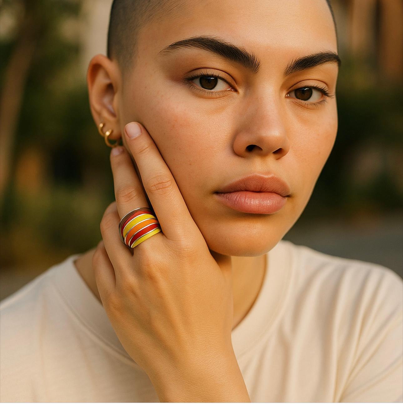 Chunky Ring Multi-Stripes